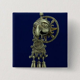 Badge Carré 5 Cm Prise de lèvre de dieu d'oiseau