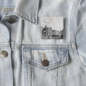 Badge Carré 5 Cm Prison de Newgate, 1799 (En situation)