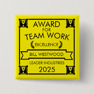 Badge Carré 5 Cm Prix de travail de l'équipe d'entreprise
