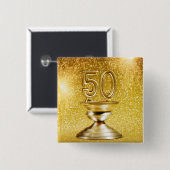 Badge Carré 5 Cm Prix Gold (Devant & derrière)