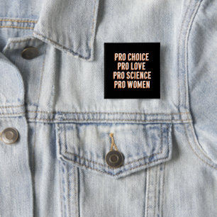 Badge Carré 5 Cm Pro Choice Droits des femmes Patriarcat féministe 