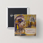 Badge Carré 5 Cm Procession du suffrage 1913 (Devant & derrière)