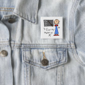Badge Carré 5 Cm Professeur A Plus (En situation)