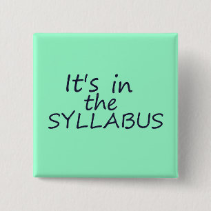 Badge Carré 5 Cm Professeur drôle Button d'université