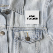 Badge Carré 5 Cm Professeur frais - customisé (En situation)