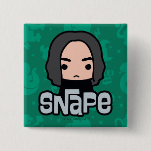 Badge Carré 5 Cm Professeur Snape Cartoon Caractère Art