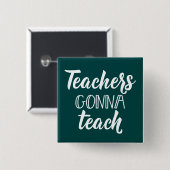 Badge Carré 5 Cm Professeurs allant enseigner (Devant & derrière)