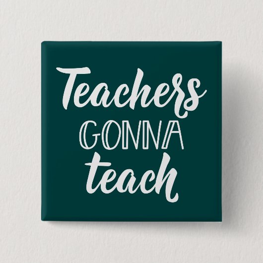 Badge Carré 5 Cm Professeurs allant enseigner (Devant)