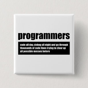 Badge Carré 5 Cm Programmeurs