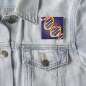 Badge Carré 5 Cm Projecteur ADN (En situation)