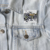 Badge Carré 5 Cm Projection cylindrique équidistale (En situation)