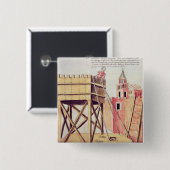 Badge Carré 5 Cm Projet pour une tour de siège (Devant & derrière)