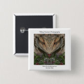 Badge Carré 5 Cm Promo barbu de dragon (Devant & derrière)