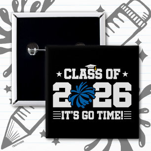 Badge Carré 5 Cm Promotion 2026 Blue Cheer C'est Parti