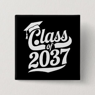 Badge Carré 5 Cm Promotion 2037 Grandis Avec Moi Diplômé Fier