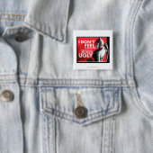 Badge Carré 5 Cm Propagande AC - Déchirante (En situation)