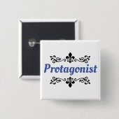 Badge Carré 5 Cm Protagoniste (Devant & derrière)