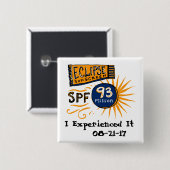 Badge Carré 5 Cm Protection solaire drôle d'éclipse solaire (Devant & derrière)