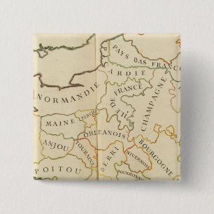 Badge Carré 5 Cm Provinces, France