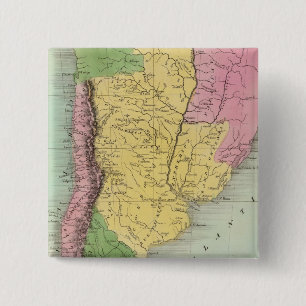 Badge Carré 5 Cm Provinces-Unis, Chili et Patagonie