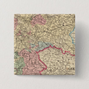 Badge Carré 5 Cm Prusse, États allemands, carte par Mitchell