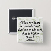 Badge Carré 5 Cm Psaume 61-2 de force (Devant & derrière)