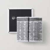 Badge Carré 5 Cm Psaume de David : Psalterim Octaplums, 1516 (Devant & derrière)