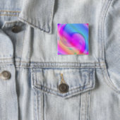 Badge Carré 5 Cm Psychédélique (En situation)