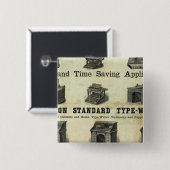 Badge Carré 5 Cm Publicité avec plan du guide (Devant & derrière)