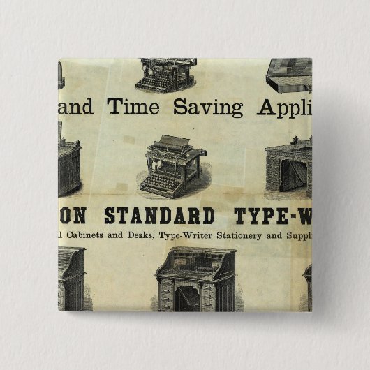 Badge Carré 5 Cm Publicité avec plan du guide (Devant)