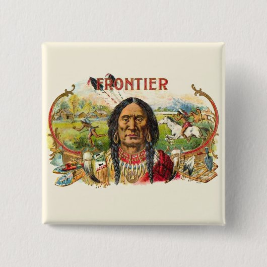 Badge Carré 5 Cm Publicité de cigar Frontier (Devant)