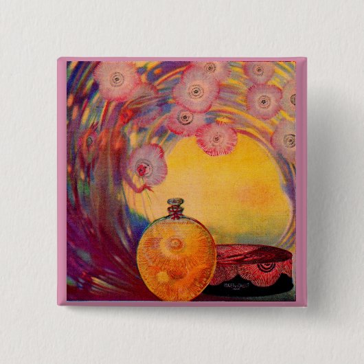 Badge Carré 5 Cm Publicité de parfum Roger & Gallet 1927 (Devant)