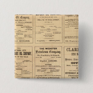 Badge Carré 5 Cm Publicités pétrolières