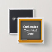 Badge Carré 5 Cm Publier votre message (Devant & derrière)