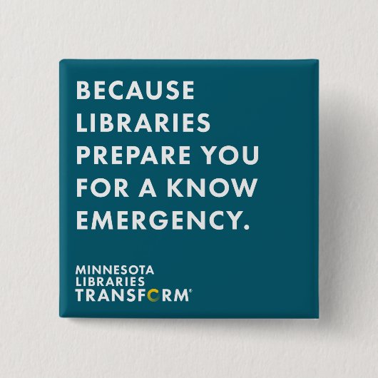 Badge Carré 5 Cm Puisque sachez turquoise boutonnez (Devant)