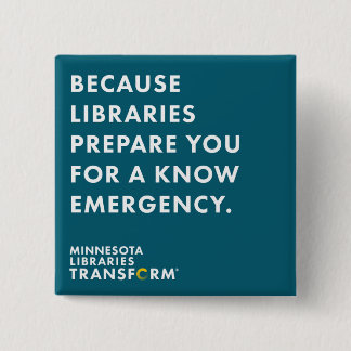 Badge Carré 5 Cm Puisque sachez turquoise boutonnez