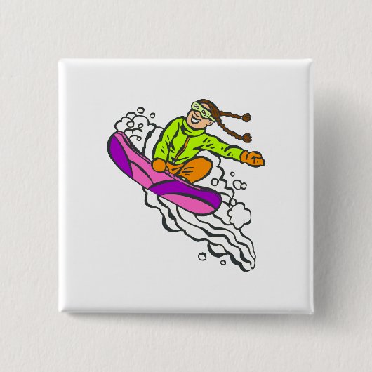 Badge Carré 5 Cm Pullover de fille (Devant)