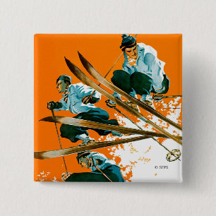 Badge Carré 5 Cm Pullovers de ski par la soudure de ski