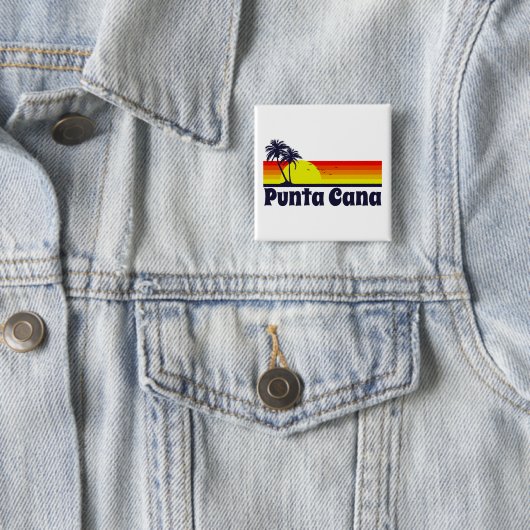 Badge Carré 5 Cm Punta Cana (En situation)