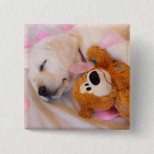 Badge Carré 5 Cm Puppy cuddles 02
