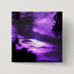 Badge Carré 5 Cm Purple Clouded Sky