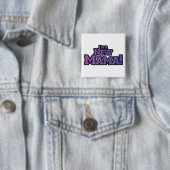 Badge Carré 5 Cm Purple Je suis un nouveau t-shirts et cadeaux Mama (En situation)