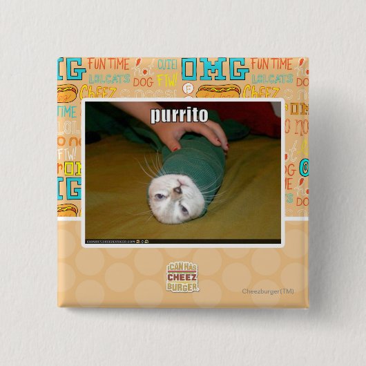 Badge Carré 5 Cm purrito (Devant)
