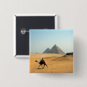 Badge Carré 5 Cm pyramide de chameau (Devant & derrière)