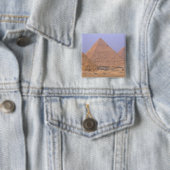 Badge Carré 5 Cm Pyramide de Mykérinos Menkaure), Pyramide de (En situation)