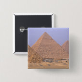 Badge Carré 5 Cm Pyramide de Mykérinos Menkaure), Pyramide de (Devant & derrière)