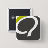 Badge Carré 5 Cm Q- bouton - chartreuse (Devant & derrière)