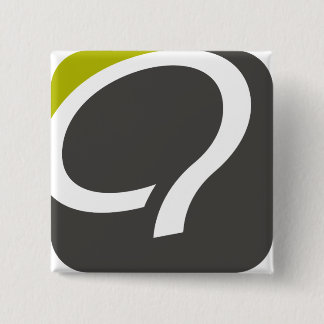 Badge Carré 5 Cm Q- bouton - chartreuse