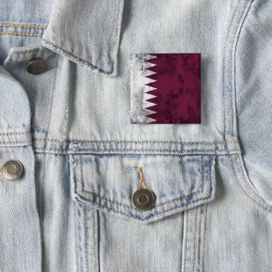 Badge Carré 5 Cm Qatar (En situation)