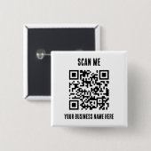 Badge Carré 5 Cm QR Code Entreprise Promotion (Devant & derrière)